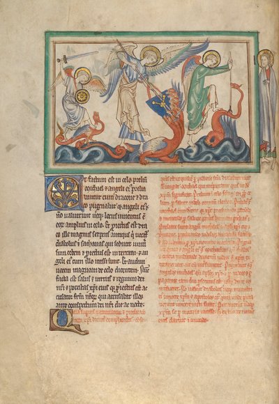 The Battle between the Angel and the Dragon by Unbekannt Unbekannt
